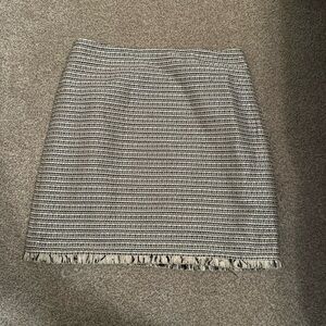 Loft Outlet Black and Gray Tweed Mini Skirt Size 6